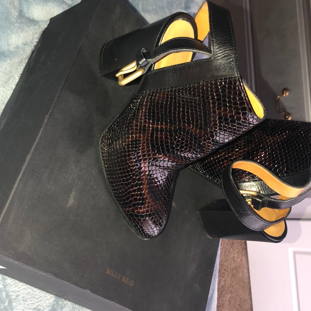 Snake skin Louis bootie